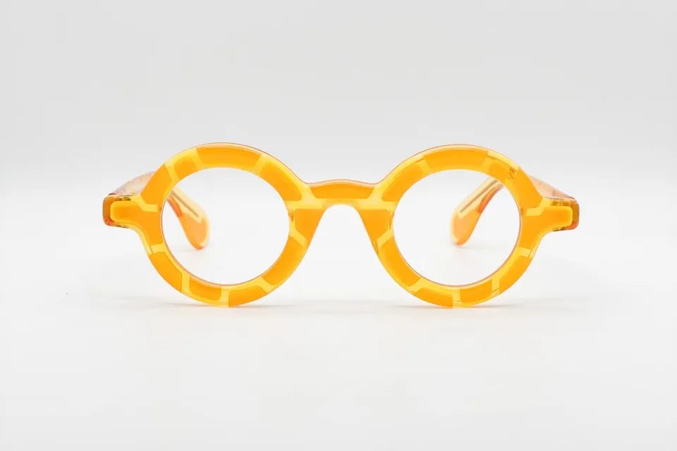 Theo Orso Yellow Mosaic Optical Frames