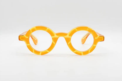 Theo Orso Yellow Mosaic Optical Frames