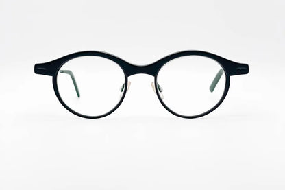 Theo Ovy Potatoesacetate 001 Black: Smooth Rounded Acetate Glasses
