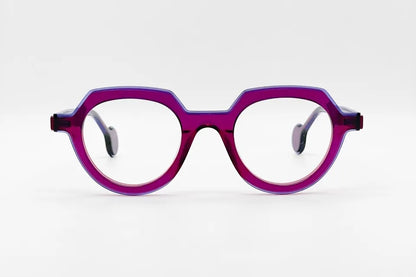 Theo Pattex 18 Redpink Trans Blue | Luxury Belgian Optical Frames