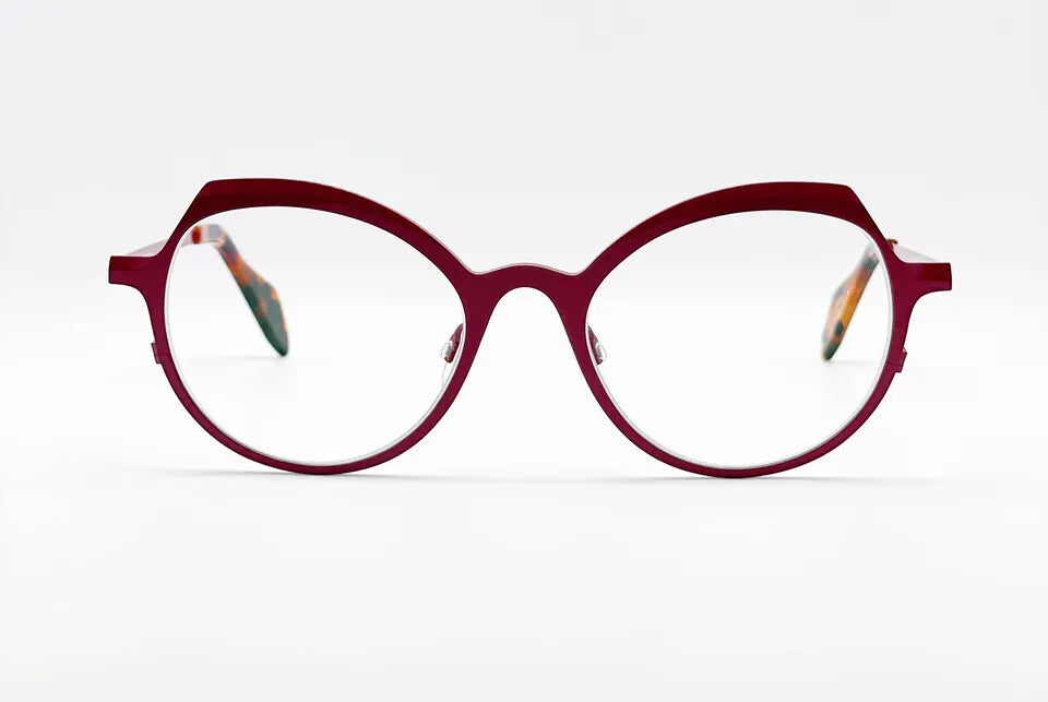 Theo Pendeloque: Red Oversized Women's Optical Glasses