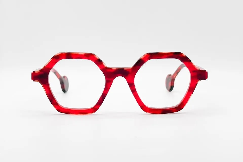 Theo Pritt 033 Redjellybrown | Luxury Belgian Optical Frames