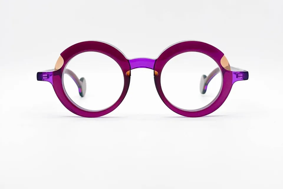 Theo Sara Painterpalettes 19 Violet: Geometric Acetate Glasses