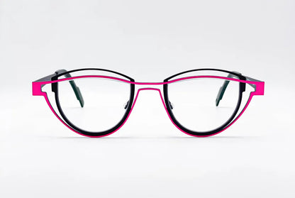 Theo Shape: Black Cat-Eye Unisex Optical Glasses