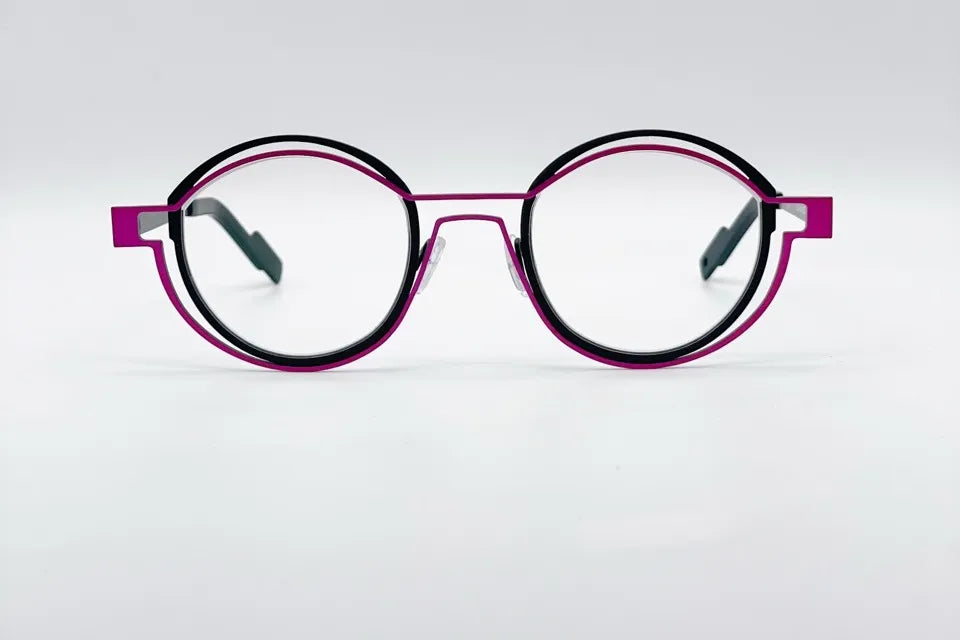 Theo Tracing Pinkblack Optical Glasses