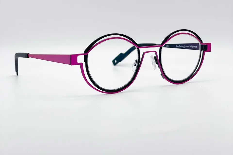 Theo Tracing Pink Black optical frames