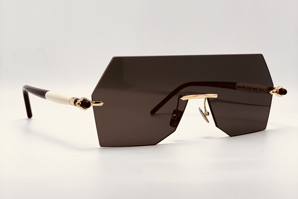 Sunglasses Kuboraum P90 Black White Cream